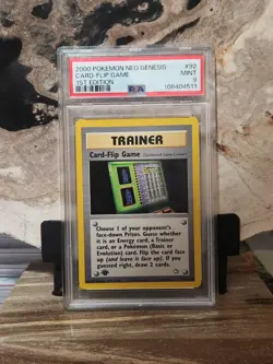 Pokemon PSA 9 MINT Card-Flip Game 92/111 Neo Genesis 1st Edition Uncommon - Image 1