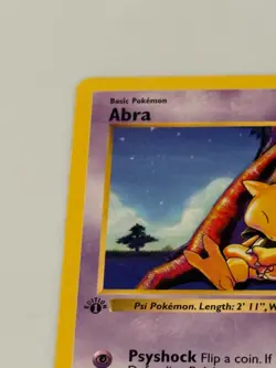 1st Edition Shadowless Abra Pokemon Card 1999 WOTC 43/102 - Image 3
