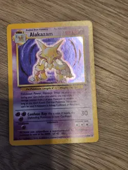 Alakazam 1/130 Base Set 2 Unlimited Holo -  Rare Pokemon TCG Card WOTC - LP - Image 1