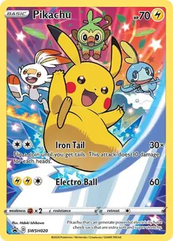 Pikachu SWSH020 SWSH: Sword & Shield Promo Cards Holo - Image 1