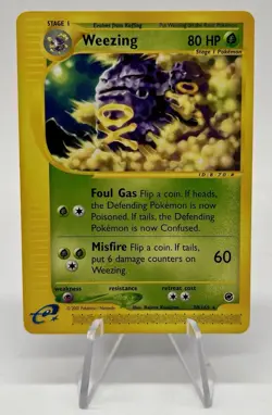 Pokémon TCG - Weezing 70/165 Rare Non-Holo Aquapolis Card Vintage E-Reader - Image 1