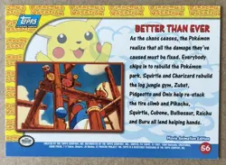 Vintage 1999 Topps Pikachus Vacation Better Than Ever Card #56 NONHOLO - Image 2