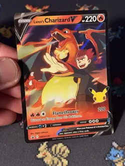 Pokémon Cards Lance’s Charizard V SWSH133 Celebrations Box Promo - (NM-) - Image 2