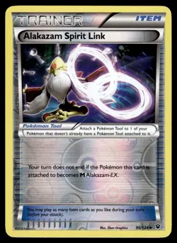 Alakazam Spirit Link 90/124 Reverse  Holo XY Fates Collide Pokemon Card - Image 1