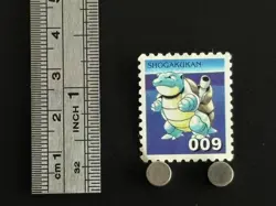 Blastoise Pokemon Stamp Card Japanese Shogakukan Nintendo Game Anime TCG J - Image 2