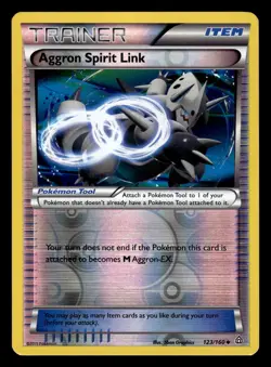 Aggron Spirit Link 123/160 Reverse Holo XY Primal Clash Pokemon Card - Image 3