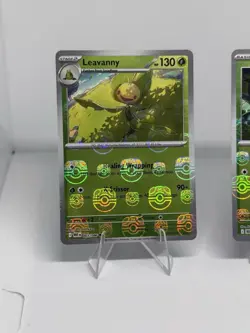2x Master Ball Reverse Holo SV White Flare Pokémon Cards - Leavanny & Foongus NM - Image 2