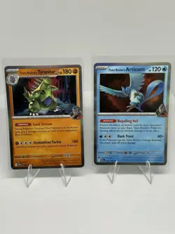 Team Rocket’s Tyranitar & Articuno Holo Pokémon Card Lot – 096/182 & 051/182 NM - Image 1