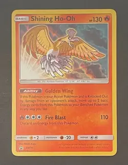 Pokémon Card Shining Ho-Oh SM70 Sun & Moon Promo Cards - Lightly Played - Image 3