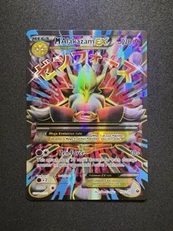 Mega M Alakazam EX Full Art Holo 118/124 XY Fates Collide Near Mint Pokémon Card - Image 3