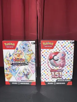 Pokemon TCG Prismatic Evolutions And 151 Booster Bundle, New/Sealed Lot of 2 - Image 1