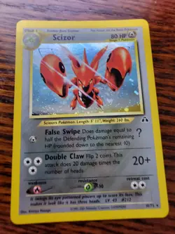 MP-PL Pokémon TCG Scizor Neo Discovery 10/75 Holo Unlimited Holo Rare - Image 1