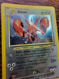 MP-PL Pokémon TCG Scizor Neo Discovery 10/75 Holo Unlimited Holo Rare - Image 2