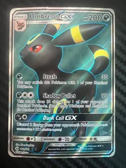 Pokémon TCG Umbreon GX Sun & Moon Base Set 142/149 Holo Full Art DMG - Image 3