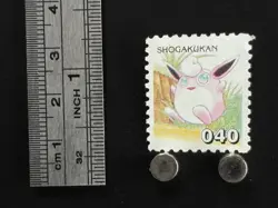 Wigglytuff Pokemon Stamp Card Japanese Shogakukan Nintendo Game Anime TCG D - Image 2