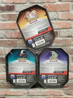 (3) Pokemon TCG: Triple Whammy Tins Lot Of 3 New Factory Sealed  (6"×4.5"×2") - Image 24