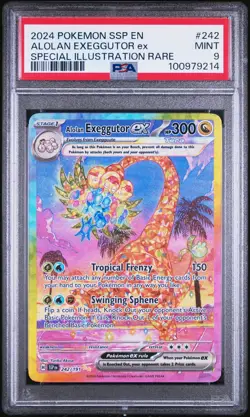 2024 POKEMON SSP EN-SURGING SPARKS #242 ALOLAN EXEGGUTOR EX PSA 9 - Image 3