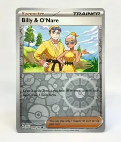 Billy and O’Nare 142/159 Reverse Holo - Pokemon TCG Journey Together - Near Mint - Image 2