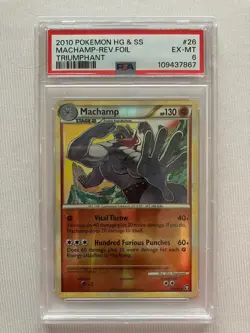 Machamp Reverse-Foil Pokemon Card Triumphant 26/102 PSA EX-MT 6 - Image 1