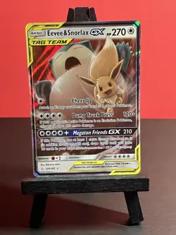 Eevee & Snorlax GX 120/181 NM to MINT Tag Team Sun&Moon Team Up Pokémon TCG - Image 1