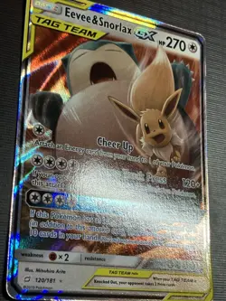 Eevee & Snorlax GX 120/181 NM to MINT Tag Team Sun&Moon Team Up Pokémon TCG - Image 10