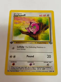 Jigglypuff 54/64 Pokemon Jungle 1st Edition NM/MINT 1999 box-S1 - Image 1