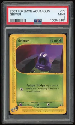 2003 POKEMON AQUAPOLIS 79/147 GRIMER E-READER PSA 9 **LOW POP 36** - Image 1