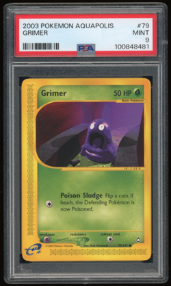 2003 POKEMON AQUAPOLIS 79/147 GRIMER E-READER PSA 9 **LOW POP 36** - Image 3