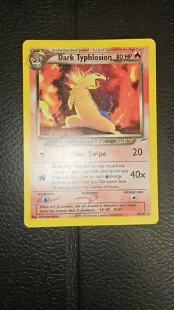 Dark Typhlosion (10/105) Holo Neo Destiny Set Pokemon Card Swirl LP WOTC Vintage - Image 1