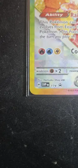 POKEMON EVEE EX  #174 S&V ENGLISH SPC BLACK  STAR PROMO CARD HOLO - Image 2