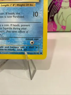 Squirtle 63/102 1999 Base Set Non-Holo English Pokémon Card NM - Image 4