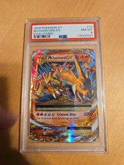 Pokemon TCG 2016 XY Evolutions M Charizard EX Card 13/108 PSA 8 - Image 1