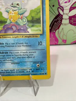 Squirtle 63/102 1999 Base Set Non-Holo English Pokémon Card MP - Image 4