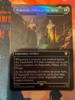 MTG Lord of the Rings Argonath Pillars of the Kings Borderless Foil - Image 1