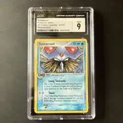 Pokemon Card Reverse Holo Tentacruel 51/101 CGC 9 NM-MT ex Hidden Legends - Image 1