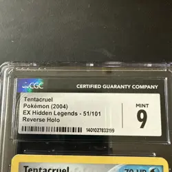 Pokemon Card Reverse Holo Tentacruel 51/101 CGC 9 NM-MT ex Hidden Legends - Image 2
