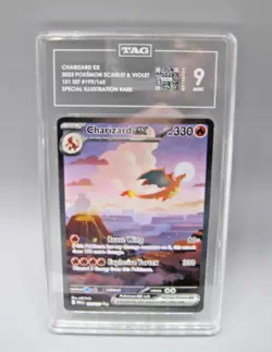 Tag 9 Graded Charizard ex 199/165 Sv: Scarlet & Violet 151 Holo Pokemon Card - Image 2