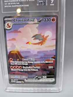 Tag 9 Graded Charizard ex 199/165 Sv: Scarlet & Violet 151 Holo Pokemon Card - Image 3