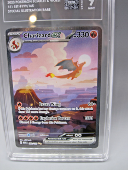 Tag 9 Graded Charizard ex 199/165 Sv: Scarlet & Violet 151 Holo Pokemon Card - Image 8