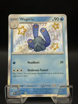Pokemon TCG Wugtrio 122/091 SV: Paldean Fates PAF Baby Shiny Rare Holo NM - Image 1