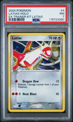 2004 Pokemon EX Trainer Kit Latias Holo 4/10 #4 PSA 7 - Image 1