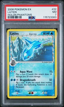 2006 Pokemon EX Holon Phantoms Latios 22/110 #22 PSA 7 - Image 1