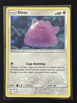 Pokemon TCG Detective Pikachu Ditto Holo Rare Card 17/18 - Image 3