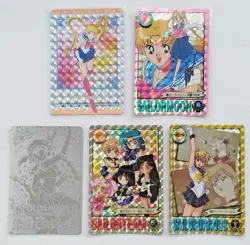 Sailor Moon Card  Holo Foil PRISM ×5 AMADA Carddass BANDAI Naoko Takeuchi EX VTG - Image 1