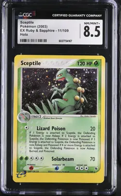 CGC 8.5 Sceptile 2003 EX Ruby & Sapphire 11/109 Holo Pokemon Card psa - Image 1
