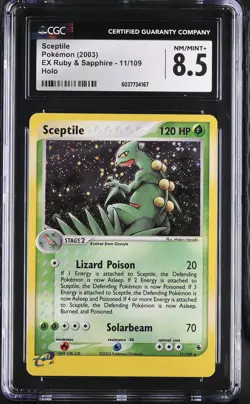 CGC 8.5 Sceptile 2003 EX Ruby & Sapphire 11/109 Holo Pokemon Card psa - Image 3