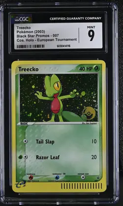 CGC 9 Treecko Black Star POP Promo Holo 007 European Tournament Pokemon Card - Image 3