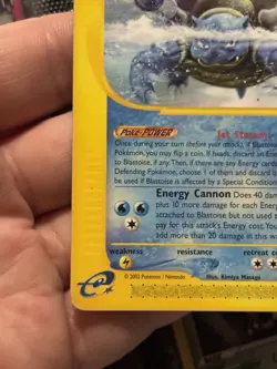 Blastoise 37/165 Set Expedition Rare Card Pokemon English Good Played - Image 2