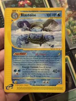 Blastoise 37/165 Set Expedition Rare Card Pokemon English Good Played - Image 6