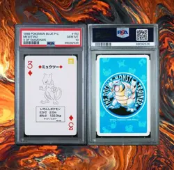 Pokemon PSA10 Blue Mewtwo 150 Diamonds Poker Japan Card - Image 1